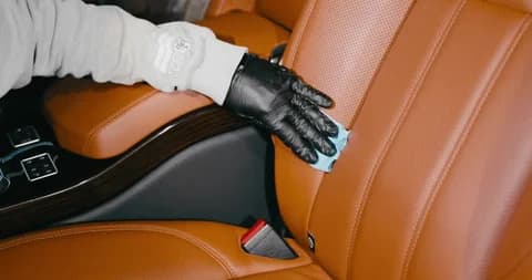 Leather seat cleaning & conditioning background